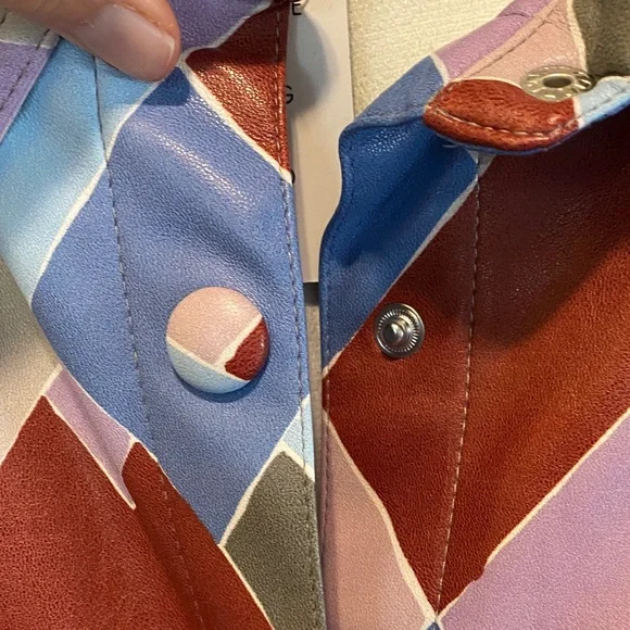 Eloquii Multicolor Diamond Patterned Belted Long-sleeved Dress - Picture 3 of 11